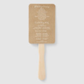 スクリプエレガントト素朴クラフト結婚式 プログラム ハンドファン (裏面)