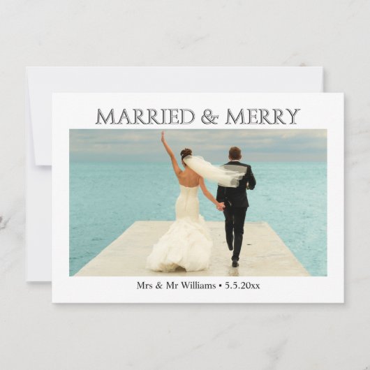 スクリプエレガントト結婚したとメリー新婚の写真 シーズンカード (正面)