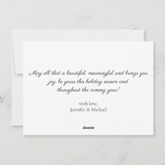 スクリプエレガントト結婚したとメリー新婚の写真 シーズンカード (裏面)