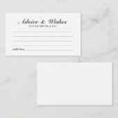 スクリプエレガントト結婚のアドバイスとウィッシュカード アドバイスカード (正面/裏面)