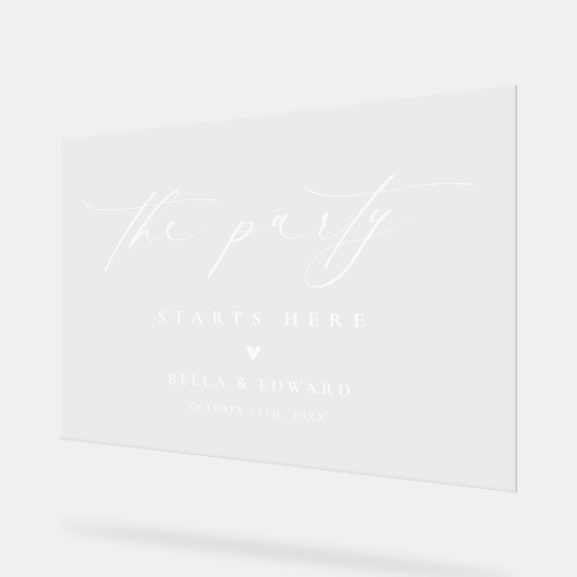 スクリプエレガントト結婚のウェルカムアクリル記号 アクリルサイン (傾斜)