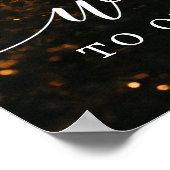 スクリプエレガントト結婚のウェルカムサイン印刷ポスター ポスター (角)