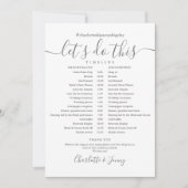 スクリプエレガントト結婚のタイムラインカード 招待状 (正面)