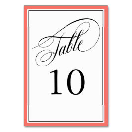 スクリプエレガントト結婚のテーブル番号コーラル テーブルナンバー