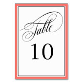 スクリプエレガントト結婚のテーブル番号コーラル テーブルナンバー (正面)