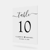 スクリプエレガントト結婚のテーブル番号 アクリルサイン (傾斜)
