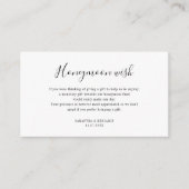 スクリプエレガントト結婚のハネムーンの願い エンクロージャーカード (正面)
