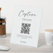 スクリプエレガントト結婚のフォト共有QRコード 台座サイン (インサイチュ)