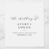 スクリプエレガントト結婚のワインラベル ワインラベル (シングルラベル)