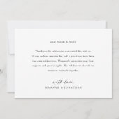 スクリプエレガントト結婚の写真サンキューカード サンキューカード (裏面)