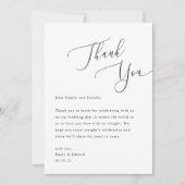 スクリプエレガントト結婚の場所設定ありがとうございます サンキューカード (正面)