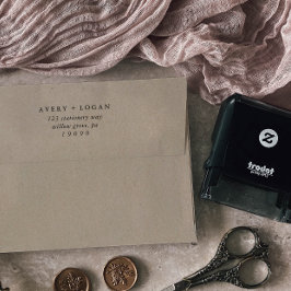 スクリプエレガントト結婚の差出人住所 セルフインキングスタンプ