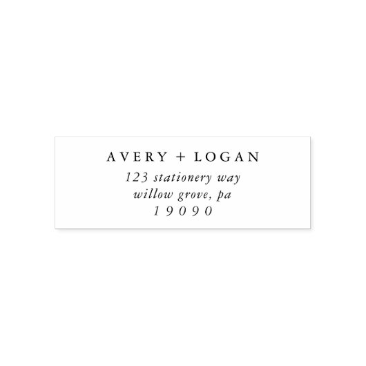 スクリプエレガントト結婚の差出人住所 セルフインキングスタンプ (デザイン)