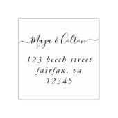 スクリプエレガントト結婚の差出人住所 ラバースタンプ (インプリント)