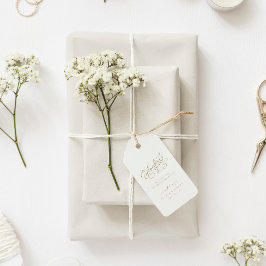 スクリプエレガントト結婚の感謝 ギフトタグ