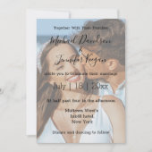 スクリプエレガントト結婚の色あせた写真の招待状 ノートカード (正面)