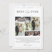 スクリプエレガントト結婚の5枚の写真サンキューカード サンキューカード (正面)