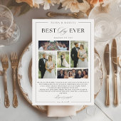 スクリプエレガントト結婚の5枚の写真サンキューカード サンキューカード