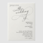 スクリプエレガントト結婚オーバーレイの設定 ベラム紙招待状 (正面)