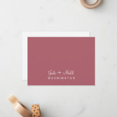 スクリプエレガントト結婚カップルMonogram Terracota ノートカード (正面/裏面インサイチュ)