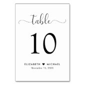 スクリプエレガントト結婚式の受付 テーブルナンバー (裏面)