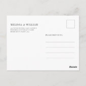 スクリプエレガントト結婚式の日付の保存 ポストカード (裏面)