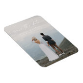 スクリプエレガントト結婚式の日付の保存 マグネット (右側)