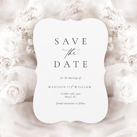 スクリプエレガントト結婚式の日付の保存 招待状