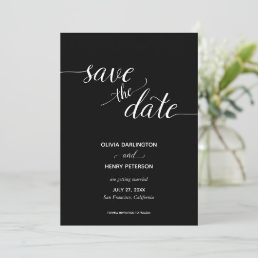 スクリプエレガントト結婚式の日付カードの保存 (スタンド正面)