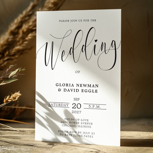 スクリプエレガントト結婚式招待状 招待状