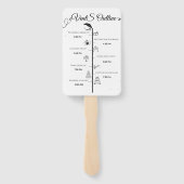 スクリプエレガントト結婚式 プログラムとタイムライン ハンドファン (裏面)