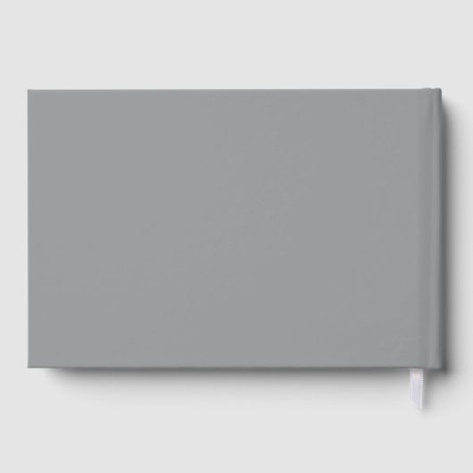 スクリプエレガントト結婚・グレイのゲストブック縁どシック ゲストブック (裏面)