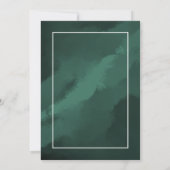 スクリプエレガントト緑の結婚式の日付を保存 招待状 (裏面)