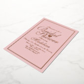 スクリプエレガントト縁どハートブライダルシャワー 箔招待状 (回転した状態)