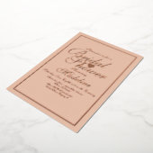 スクリプエレガントト縁どハートブライダルシャワー 箔招待状 (回転した状態)