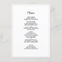 スクリプエレガントト縁ど結婚のディナーメニュー メニュー