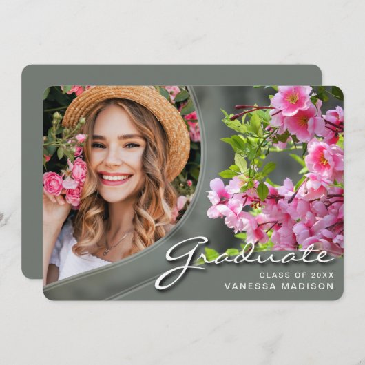 スクリプエレガントト花セージ |写真モダングラード 案内状 (正面/裏面)