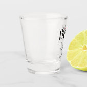 スクリプエレガントト花嫁バチェロレッテ結婚式パーティー ショットグラス (左)