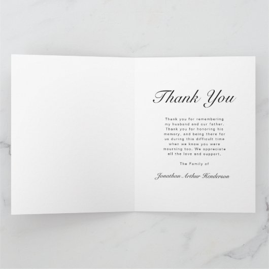 スクリプエレガントト葬儀の写真 サンキューカード (内部)