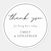 スクリプエレガントト行縁ど結婚の感謝 ラウンドシール (正面)