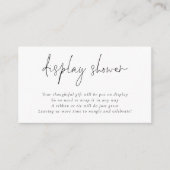 スクリプエレガントト表示ブライダルシャワー エンクロージャーカード (正面)