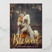 スクリプエレガントト賛美クリスマス 箔シーズンカード (正面)