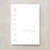 スクリプエレガントト賢緑クロスバプテスマ 招待状