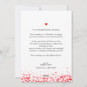 スクリプエレガントト赤いハートバレンタインのカード写真 シーズンカード (裏面)