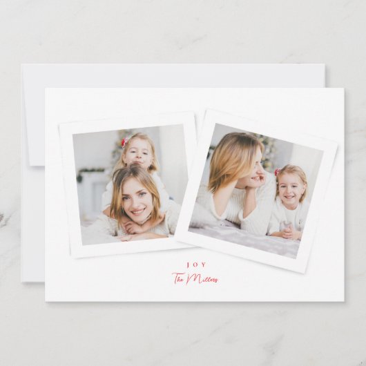 スクリプエレガントト赤と白JOYクリスマス3の写真 シーズンカード (正面)