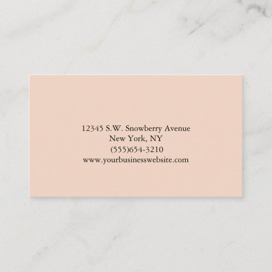 スクリプエレガントト赤面バラフローラとフォイル 名刺 (裏面)