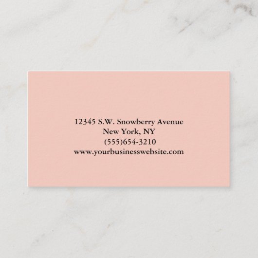 スクリプエレガントト赤面バラフローラ&フォイルグリッター 名刺 (裏面)