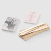 スクリプエレガントト赤面ピンクフォト結婚式 プログラム ハンドファン (組立なし)