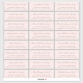 スクリプエレガントト赤面金ゴールド結婚のゲストアドレス シール (シート)