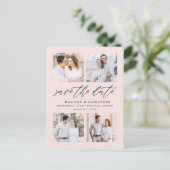 スクリプエレガントト赤面4 Photo Collage日付の保存 案内ポストカード (スタンド正面)